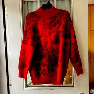 Liz Claiborne extra large red turtleneck sweater preowned